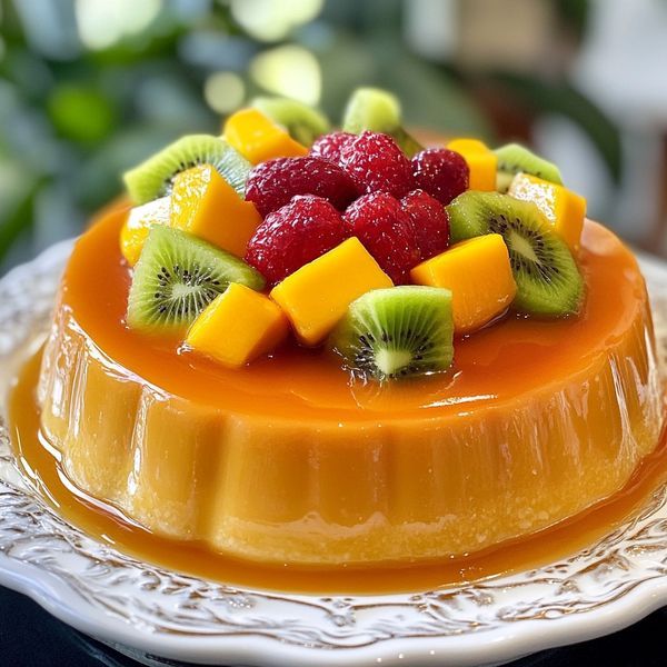 Flan mixto frutas